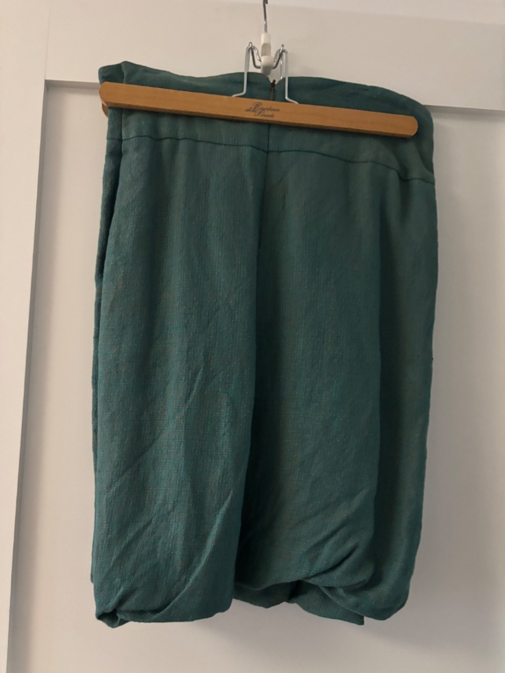 CHLOÉ Paris Made in France Teal Bubble-Hem Pleated Skirt - Size FR 38 - Picture 3 of 6